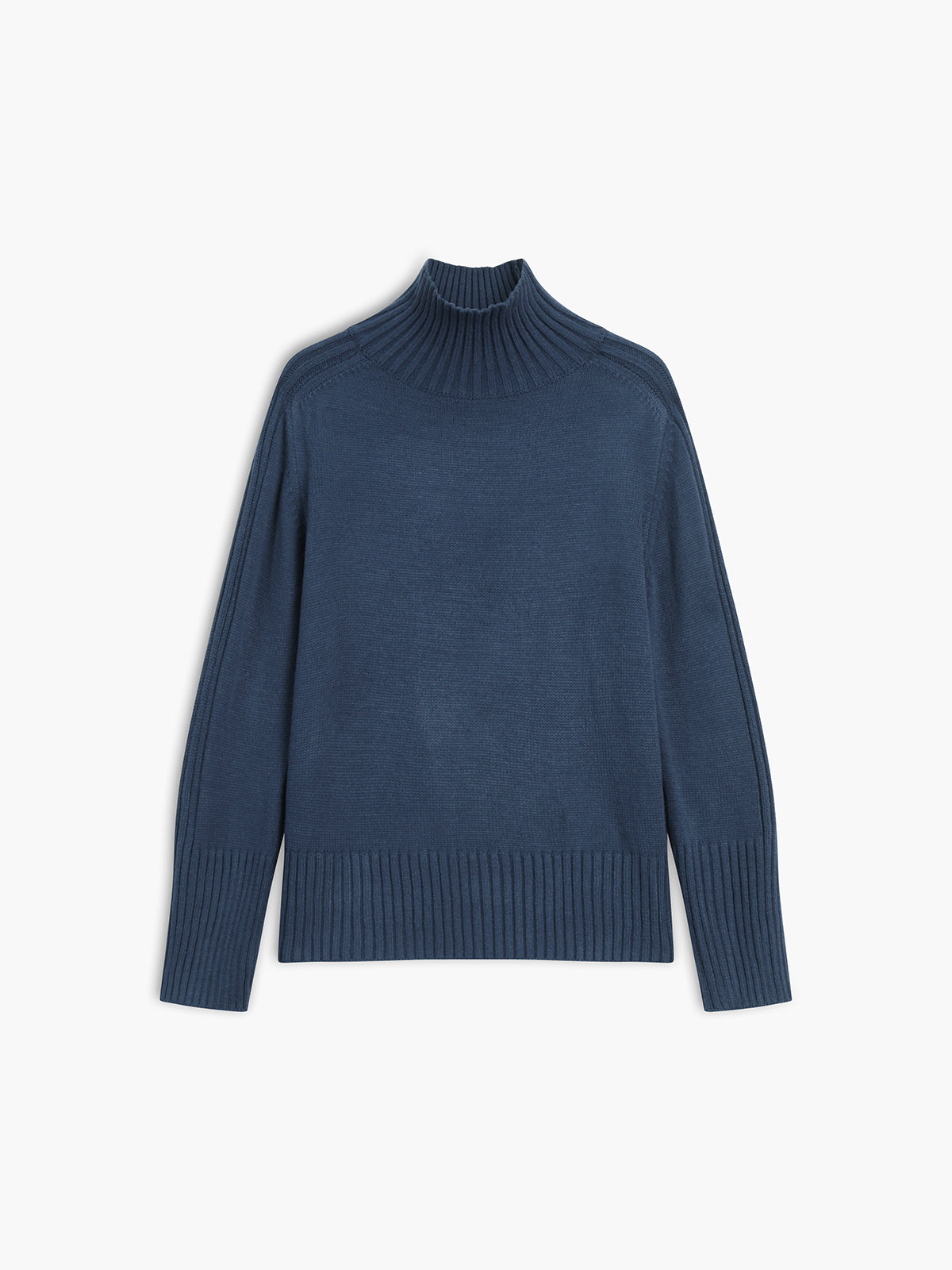Deborah - Ribbed Mock Neck Knit Sweater