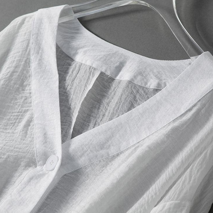 Avelina Linen Gauze Cropped Cardigan