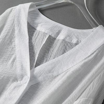 Avelina Linen Gauze Cropped Cardigan