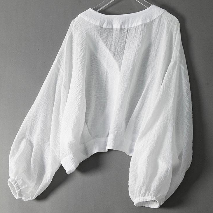 Avelina Linen Gauze Cropped Cardigan