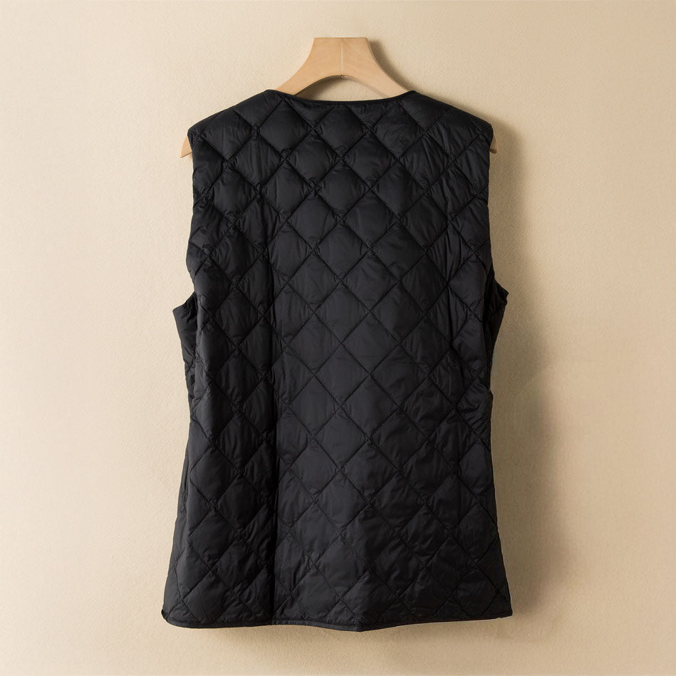 Isaline Quilted Cotton-Fill Vest