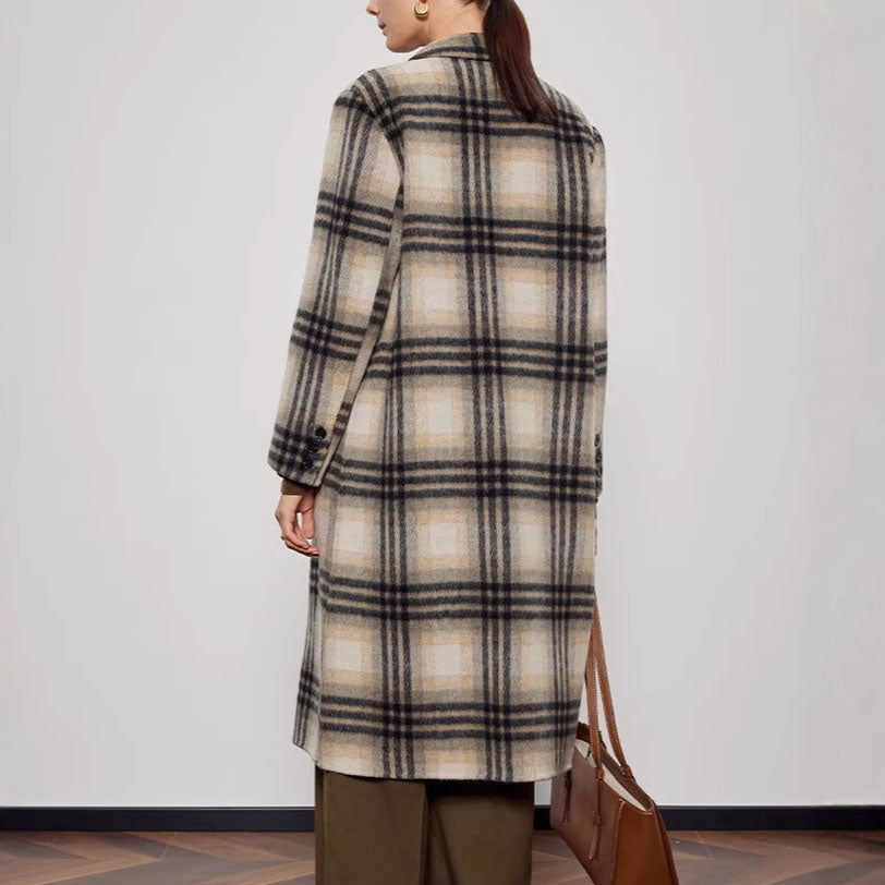 Elena Classic Plaid Coat