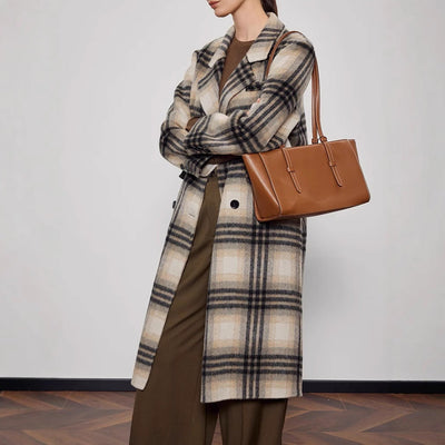 Elena Classic Plaid Coat