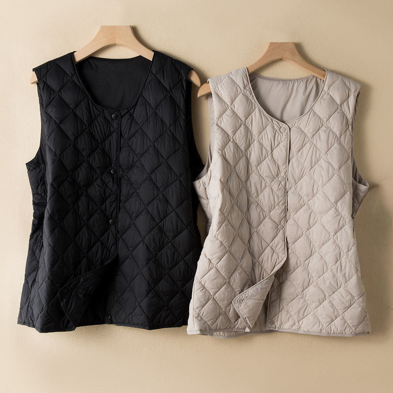 Isaline Quilted Cotton-Fill Vest