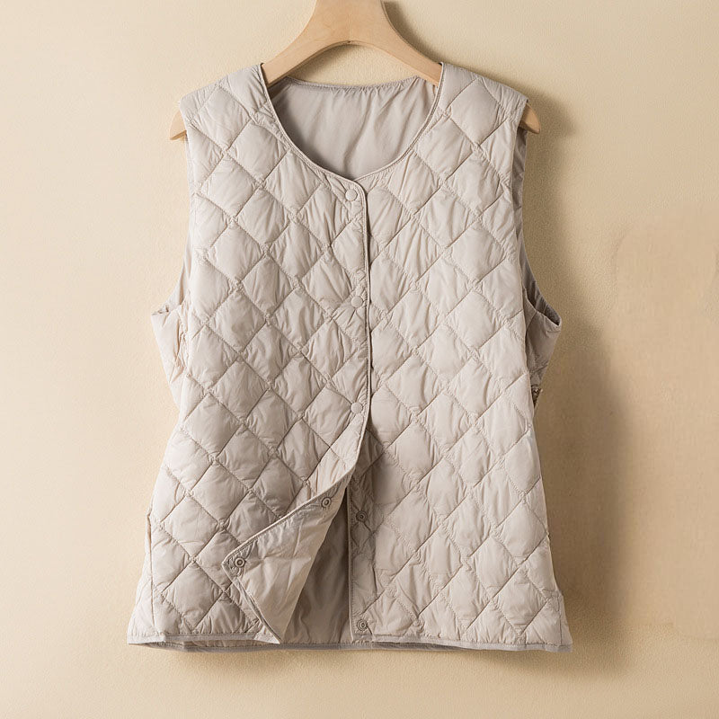 Isaline Quilted Cotton-Fill Vest