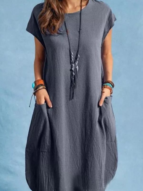 Talia - Loose Casual Dress with Pockets