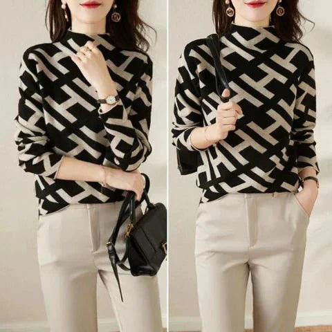 Helena - Elegant Geometric Sweater